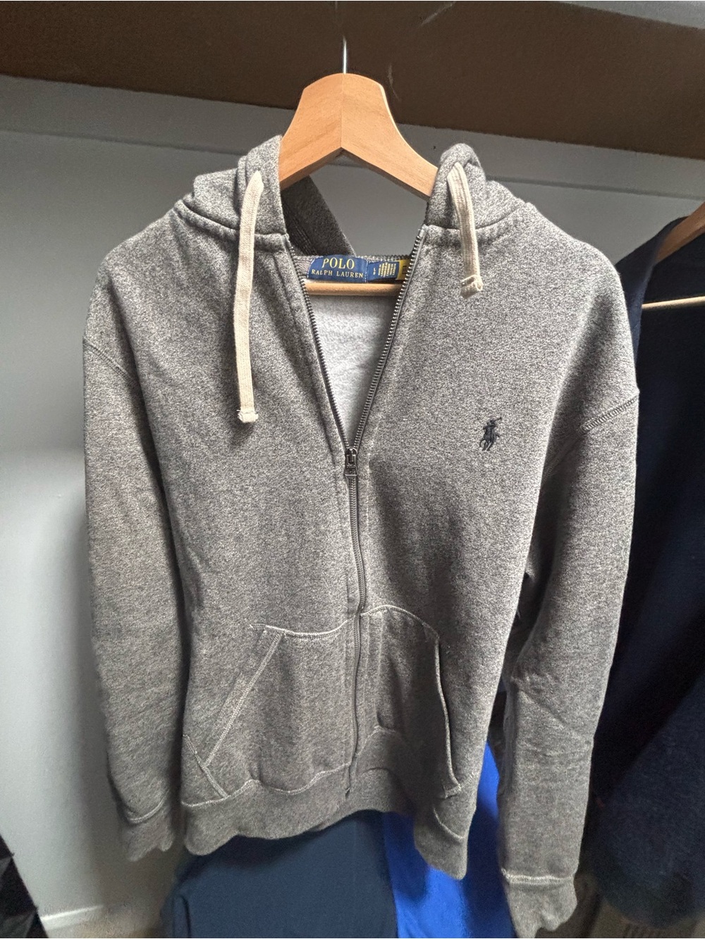 Ralph Lauren Gray Zip-Up Hoodie Sweater